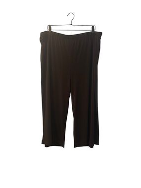 Chico’s Pants Travelers Collection Crop Pull-On Wide Leg Black Size 4 (XXL/20)